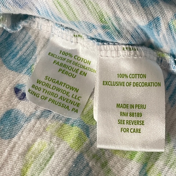 Lilly Pulitzer Blue Kaia Knit Tunic Top Resort White Shell Beach Size Large - Picture 6 of 8